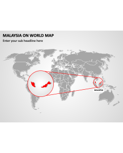 Malaysia on World Map PPT Thumbnail