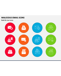 Malicious Email Icons PPT Slide 1