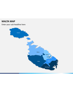 Malta map PPT slide 1