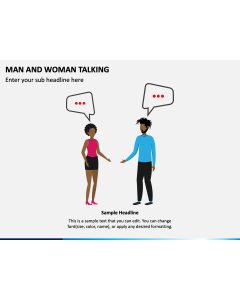 Man and Woman Talking PowerPoint Slide 1