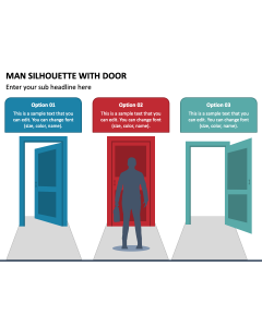Man Silhouette with Door PPT Slide 1
