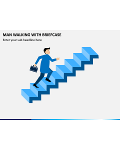 Man Walking with Briefcase PPT Slide 1
