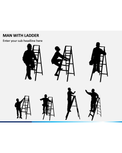 Man with Ladder PPT Slide 1