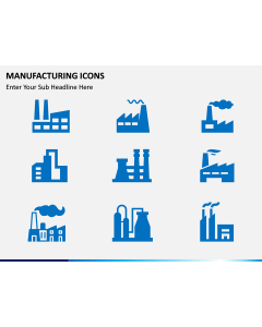 Manufacturing icons PPT slide 1