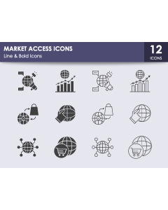 Market Access Icons PPT Slide 1