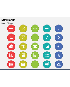 Math Icons PPT Slide 1