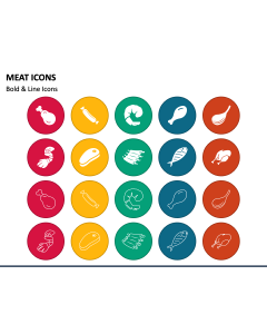 Meat Icons PowerPoint Slide 1