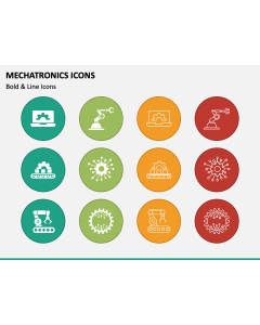 Mechatronics Icons PPT Slide 1