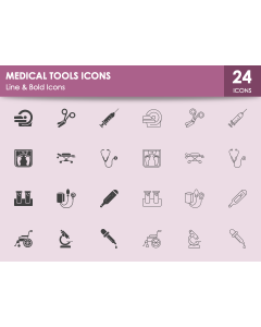 Medical Tools Icons PPT Slide 1