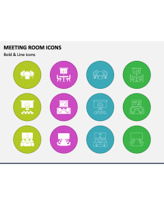 Meeting Room Icons PPT Slide 1