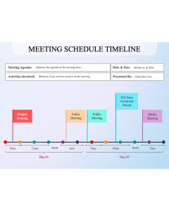 Meeting Schedule Timeline PPT Slide 1