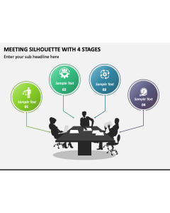 Meeting Silhouette with 4 Stages PPT Slide 1