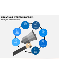 Megaphone with Seven Options PPT Slide 1