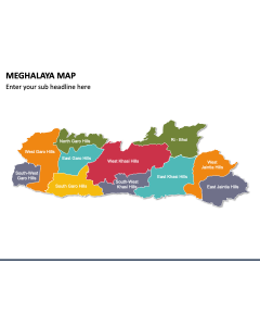 Meghalaya Map PPT Slide 1