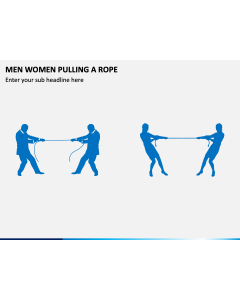 Men Women Pulling A Rope Icons PPT Slide 1