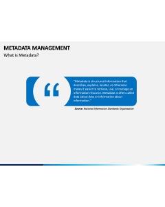 Metadata Management PPT slide 1