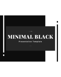 Minimal Black Presentation PPT Slide 1