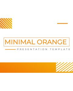 Minimal Orange Presentation PPT Slide 1