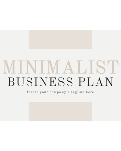 Minimalist Business Plan PPT Slide 1