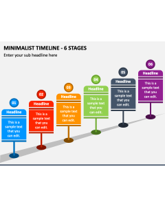 Minimalist Timeline - 6 Stages PPT Slide 1