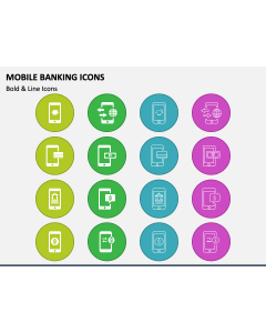 Mobile Banking Icons PPT Slide 1