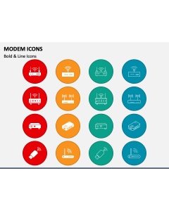 Modem Icons PPT Slide 1