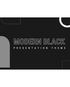 Modern Black Presentation PPT Slide 1