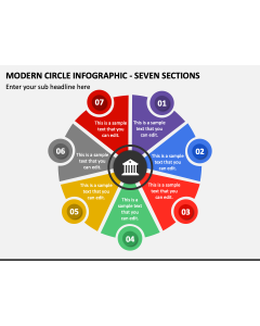 Modern Circle Infographic - Seven Sections PPT Slide 1