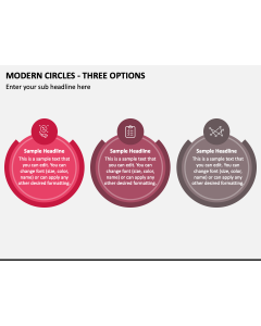 Modern Circles - Three Options PPT Slide 1