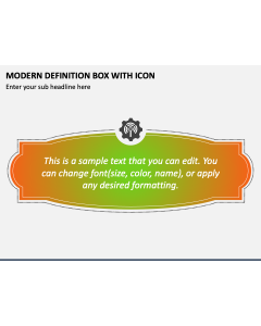 Modern Definition Box with Icon PPT Slide 1