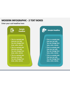 Modern Infographic - 2 Text Boxes PPT Slide 1