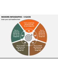 Modern Infographic - 5 Slices PPT Slide 1