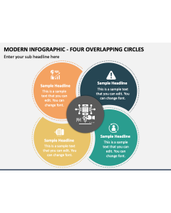 Modern Infographic - Four Overlapping Circles PPT Slide 1