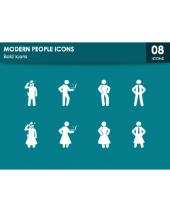 Modern People Icons PPT Slide 1