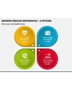 Modern Process Infographic - 4 Options PPT Slide 1