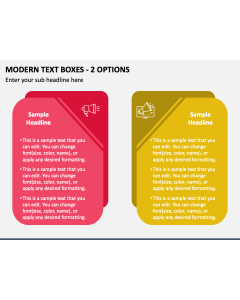 Modern Text Boxes - 2 Options PPT Slide 1
