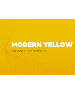 Modern Yellow Presentation Theme PPT Slide 1