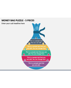 Money Bag Puzzle - 5 Pieces PPT Slide 1