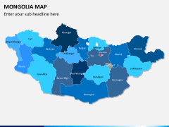 Mongolia map PPT slide 2