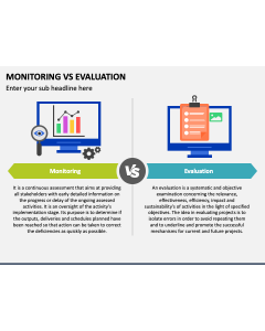 Monitoring Vs Evaluation PPT Slide 1