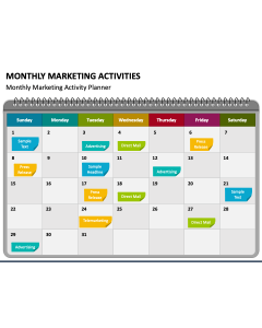 Monthly Marketing Activities PPT Slide 1