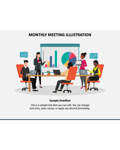 Monthly Meeting Illustration PPT Slide 1