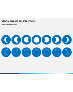 Moon Phases Eclipse Icons PPT Slide 1
