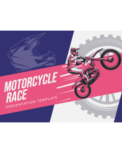 Motorcycle Race Theme PPT Slide 1