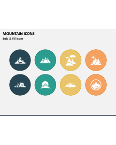 Mountain Icons PPT Slide 1