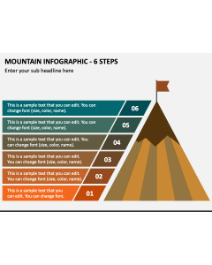 Mountain Infographic - 6 Steps PPT Slide 1
