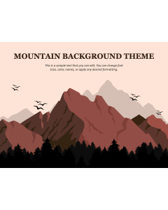 Mountain Background Theme PPT Slide 1