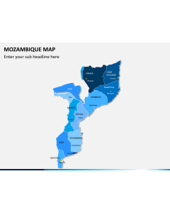 Mozambique map PPT slide 2