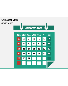 Calendar 2023 Type 2 PPT Slide 1
