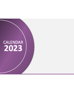 Calendar 2023 Type 3 PPT Slide 1